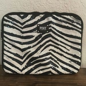 Victoria's Secret PINK Zebra Sequin Laptop Case